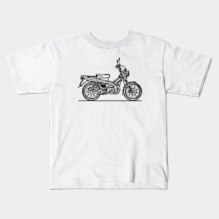 CT125 Motorcycle Sketch Art Kids T-Shirt